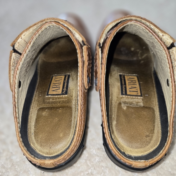 Ariat Leather Brown Mules Clogs Slingbacks Size 6 Women's - Picture 8 of 10